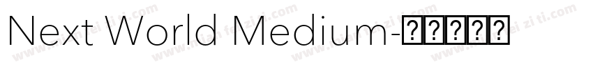 Next World Medium字体转换